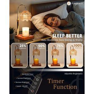 Adjustable Height Flower Candle Warmer Lamp with Timer <b>Dimmer</b> for Birthday or Valentine's Day Women/Mom's Gift - Product Image 6