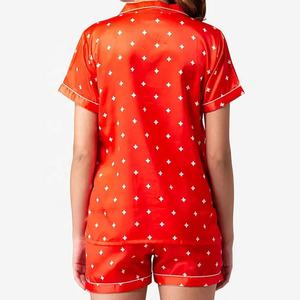 Vêtements de nuit à manches courtes en Satin de soie, Logo personnalisé pour femmes fabriqué par Divine 9 - Product Image 4