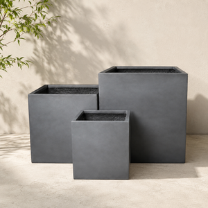 Grand pot à fleurs carré moderne en fibre de verre pour plantes décoratives d'intérieur et d'extérieur, idéal pour jardin et maison, faible MOQ, aménagement paysager extérieur - Product Image 5