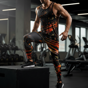 Leggings de compression personnalisés avec logo pour le sport, collants de gym et de course à séchage rapide, sous-vêtement athlétique pour l'entraînement, le yoga et le fitness - Product Image 3