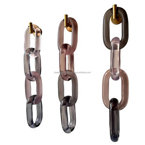 Transparent Colorful Resin Chain Link Wall Hanging Decor Modern Washable Oval Shape BLATANT EXPORTS Wedding Living Room Office - Product Image 1