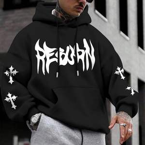 Nueva Sudadera con Capucha para Hombre, Elegante, 100% Algodón, Manga Larga, Hombros Caídos, Cuello Redondo, Estampada, Personalizable, Tallas Grandes, Bangladesh - Product Image 5