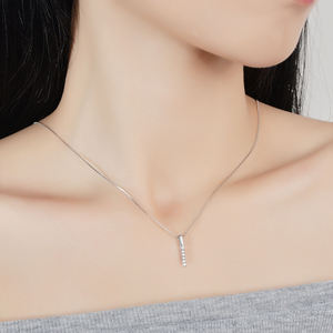 AMBER JEWELS T-2974 Chaîne minimaliste en acier inoxydable avec pavé de diamants, plaqué or 18 carats, unisexe, pour mariage et usage quotidien - Product Image 4
