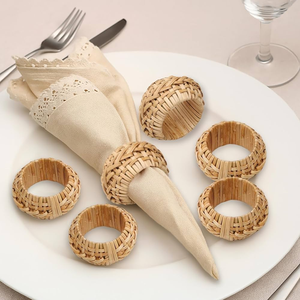New Trending Stylish Unique Design Hot Selling Best Rattan Napkin <b>Ring</b> for Hotel and Restaurant at <b>Cheap</b> Price - Product Image 1