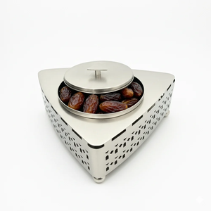 Bol en métal avec couvercle en verre, finition argentée, hermétique, design moderne, pour servir les aliments, offrir en cadeau, en gros, de chez White Royals - Product Image 5