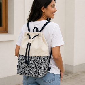 Custom Jute <b>Canvas</b> <b>Drawstring</b> Backpack 43x46x12 cm Lace Printed Gym Sports <b>Bag</b> Wholesale OEM ODM Private Label Supplier Exporter - Product Image 3