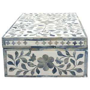 Handcrafted Natural Camel Bone Inlay <b>Box</b>: <b>Large</b> Decorative Bone & Resin Jewelry <b>Box</b> - Product Image 4