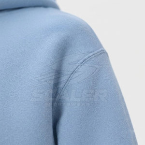 Sweat-shirt à capuche oversize 100% coton, coupe décontractée, streetwear d'hiver, poignets côtelés, molleton doux, écologique, 360g - Product Image 6