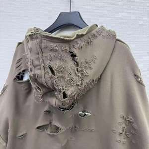 Sweat-shirts personnalisés en coton French Terry 100% lavé pour hommes, design vintage délavé à l'acide de haute qualité avec fermeture éclair pour l'hiver - Product Image 2