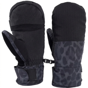 Gants de sport d'extérieur OEM ODM de haute qualité à bas prix, en tissu et peau de chèvre, mitaines à fermeture éclair, gants de snowboard et de ski pour femme - Product Image 1