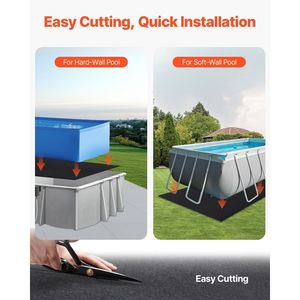 Telo Protettivo Extra Spesso per Piscina 12 X 24 Piedi, Accessorio per Piscine Fuori Terra, Previene Forature e Strappi - Product Image 4