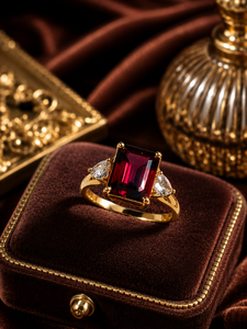 Natural Rhodolite Mozambique <b>Garnet</b> 925 Sterling <b>Silver</b> Gold Plated Heart Cut AAA Gemstone <b>Ring</b> for Wedding Engagement Gift - Product Image 6