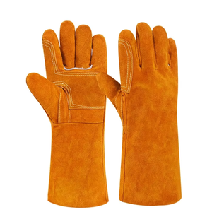 Gants de travail de sécurité en cuir de vachette et de chèvre à manches longues, isolants, flexibles et haute résistance pour la soudure fine - Product Image 1
