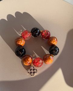 Bracelet en perles de résine mignonnes, fait à la main, élastique, bijoux de mode, cadeau pour femmes et filles - Product Image 3