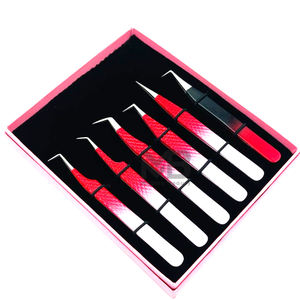 Pinces à cils en acier inoxydable pratiques pour l'élimination ou le réglage des faux cils ou des extensions de cils - Product Image 1