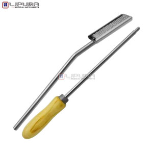 Juego de limas dentales equinas MOL 3 con mango de madera ajustable para procedimientos quirúrgicos de esterilización felina, incluye limas rectas y angulares - Product Image 3