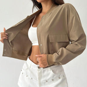 Chaqueta Bomber de Moda Urbana para Mujer, Bordado Personalizable, Corte Contemporáneo, Impermeable, Cierre de Cremallera, Mangas Desmontables - Product Image 5