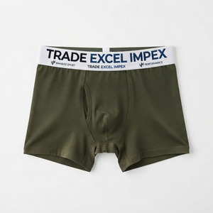 Men's Plus Size Breathable Knitted 100% Polyester Solid Front Logo <b>Boxer</b> <b>Shorts</b> Underwear Sportswear - Product Image 6