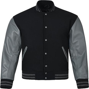 OEM Custom <b>Men</b> Wool Stand Collar Hooded Varsity <b>Jacket</b> Letterman <b>Baseball</b> College <b>Jacket</b> - Product Image 4