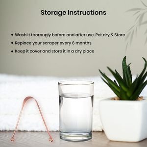 Raspador de Lengua de Cobre Puro Indio Fácil de Usar, Mejora el Sentido del Sabor y la Higiene Bucal, Previene el Mal Aliento - Product Image 6