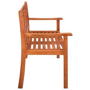 Banco de patio ergonómico de madera maciza de eucalipto marrón de 59.1 pulgadas - Product Image 4