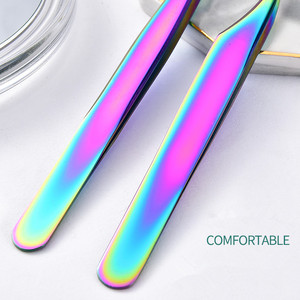 แหนบดัดขนตาคุณภาพดี รูปทรงโค้ง ปลายแหลม สีชมพู สำหรับงานเสริมสวย - Product Image 4