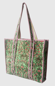 Sac fourre-tout en toile à motifs floraux bohèmes, ouvert en dessus, pour femmes, sac de shopping, utilisable toute l'année - Product Image 2