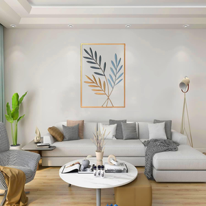 Modern Nordic Metal <b>Leaf</b> <b>Wall</b> Art <b>Decorative</b> Iron <b>Wall</b> Hanging Sculpture for Living Room Bedroom Home Interior <b>Decoration</b> - Product Image 2