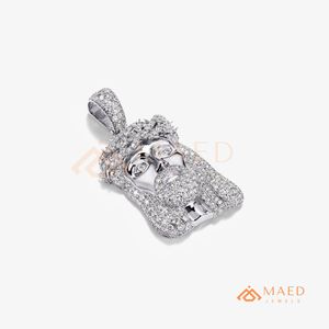 Luxury Moissanite Jesus Head Pendant <b>Charm</b> <b>Silver</b> Hip Hop Iced Out Religious Custom Jewelry Necklace Gift Style - Product Image 6