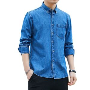 Camisa de Mezclilla de Manga Larga para Hombre, Primavera y Verano, Corte Slim, Estilo Casual - Product Image 2