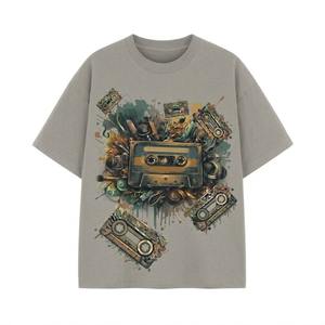 T-shirt en coton uni de haute qualité pour hommes, t-shirt personnalisé avec logo, t-shirt oversize streetwear décontracté respirant pour l'été - Product Image 6