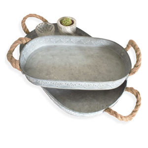 Plateaux de service en acier galvanisé poli pour la restauration scolaire, essentiels pour les dortoirs, usage quotidien, exportateur en gros, vente en vrac - Product Image 1