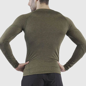 Chemises de compression pour hommes de haute qualité à faible MOQ, logo personnalisé imprimé, coupe ajustée, décontractées, en spandex/coton, meilleur prix - Product Image 2