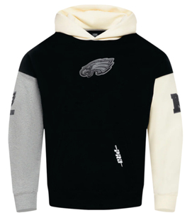 Unisex <b>Black</b> Solid <b>Fleece</b> Zip-Up Hoodie Eagle Embroidered Logo Raglan Sleeve Casual Sweatshirt Regular Fit Winter Wear <b>BLACK</b> - Product Image 3