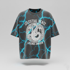 เสื้อยืดผู้ชายสไตล์วินเทจ ลุคย้อนยุค ผ้าฝ้ายเนื้อนุ่ม ทรงหลวม ใส่สบาย เหมาะสำหรับใส่ลำลอง สตรีทสไตล์ และสวมใส่สบายในชีวิตประจำวัน - Product Image 2