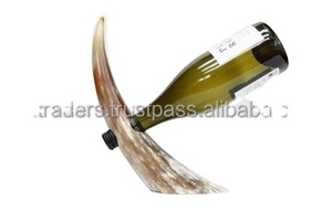 Porte-bouteille de vin en corne de buffle naturelle, écologique, fait main et luxueux - Product Image 3