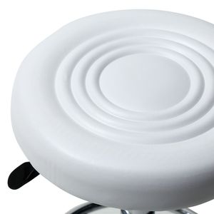 Height <b>Adjustable</b> Mobile Swivel <b>Bar</b> <b>Stool</b> with PU Leather Padded Round Seat and Lines 360 Rotation <b>Bar</b> <b>Stool</b> - Product Image 2