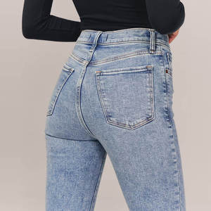Pantalon cargo en jean pour femme, en polyester, décontracté, avec logo personnalisé imprimé en relief, taille haute, qualité supérieure, OEM, vente en gros - Product Image 5