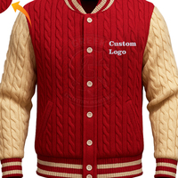 Cardigan en tricot personnalisé Delta Sorority DST, rouge beige, manches boutonnées, pour hommes et femmes, broderie grecque, style universitaire