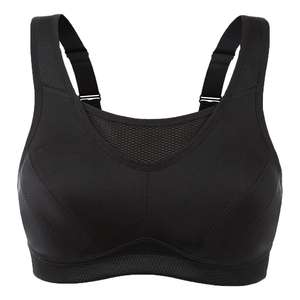 Sujetador deportivo sin espalda de alto soporte y transpirable para mujer con decoración de cristales para correr - Material de Spandex/Nylon de secado rápido - Product Image 1