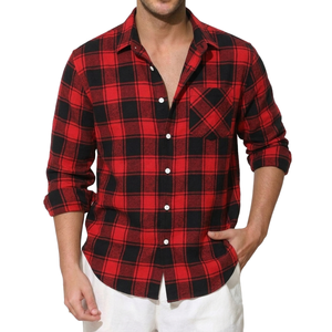 Chemises à carreaux pour hommes en coton Oxford 100 %, sur mesure et en gros, à manches longues, pour le printemps et l'automne - Product Image 2