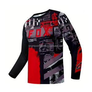 Jersey de Carreras Personalizable para Hombre, 100% Poliéster, Cortavientos, Transpirable, Manga Larga, para Motociclismo y Automovilismo - Product Image 1