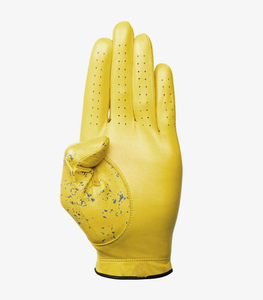 Guante de Golf de Cuero Genuino Amarillo Premium, para Mano Derecha o Izquierda, Transpirable, Antideslizante, con Cierre de Tirón, Empaque Personalizado para Hombre - Product Image 4
