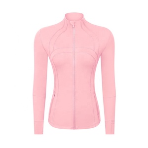 Jaqueta de Yoga Zip manga longa das mulheres Plus <span class=keywords><strong>Size</strong></span> Sports Top Respirável <span class=keywords><strong>Running</strong></span> Coat para o Ginásio Fitness Workout Wear New Sports Vestuário - Product Image 5