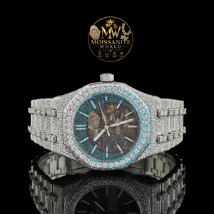 Relojes Mecánicos de Alta Calidad con Esfera Negra, Relojes de Diseño de Lujo Totalmente Adornados con Piedras, Bisutería, Relojes para Eventos y Fiestas - Product Image 1