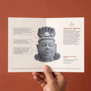 พระศิวะลิงกัมพร้อมนันดีและงู |   แบบจำลองงานฝีมือศักดิ์สิทธิ์ของศาสนาฮินดูในศตวรรษที่ 13-15 - Product Image 6