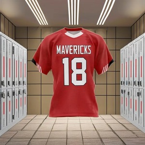Camisetas de Fútbol Personalizadas Verdes, Cortas, Transpirables, Estampadas en Poliéster, para la Temporada de Verano, con Técnicas de Corte Automatizadas - Product Image 3