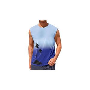 Camisetas sin mangas con estampado gráfico para hombre, camiseta sin mangas con sublimación de palmeras - Product Image 6