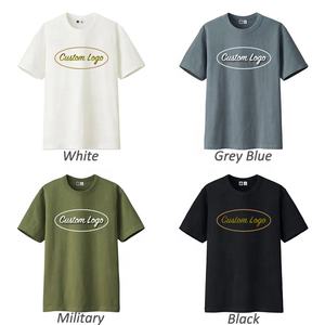 ขายส่งเสื้อผ้ากีฬาแฟชั่นบุรุษแขนสั้นคอกลมโลโก้และบล็อกสีพิมพ์ลายเสื้อยืดผ้าฝ้ายทรงเข้ารูปพอดีชุดฝึกซ้อม - Product Image 2