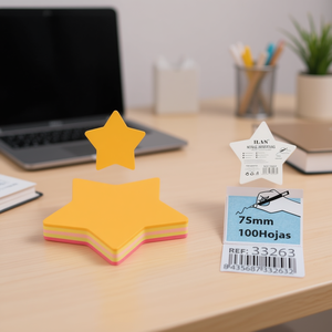 กระดาษโน้ตสติกเกอร์รูปดาว 75 มม. 100 แผ่น - Product Image 3